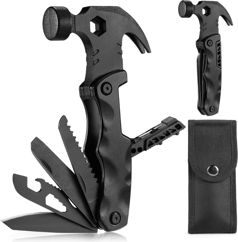 18-in-1 Multitool with Aluminum Handle and 2Cr13 Steel - Ideal for Fishing, Climbing, and Camping