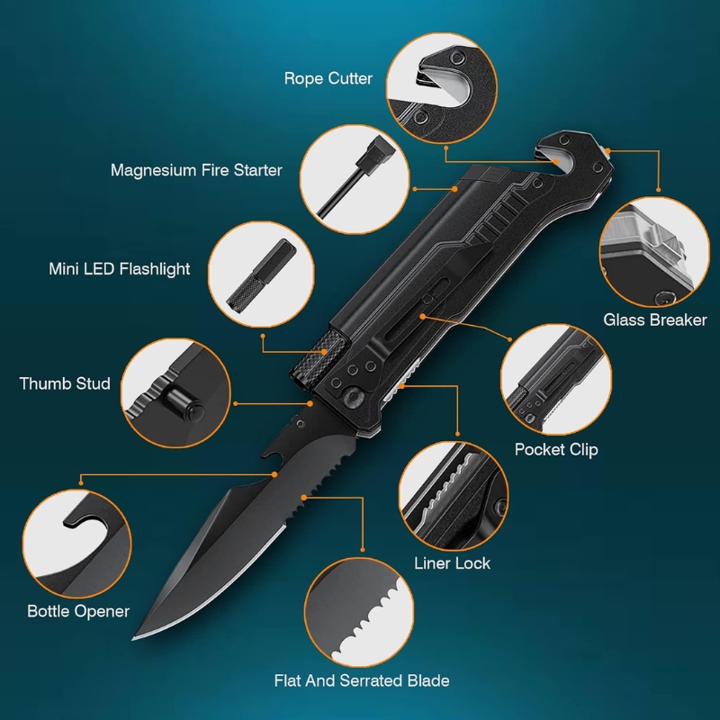 Snake Eye Tactical Knife 6-in-1 Multi-tool Knife