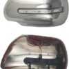 Mirror caps/ mirror covers for Isuzu d-max with LED turning signal indicator, chrome, and rearview wiring