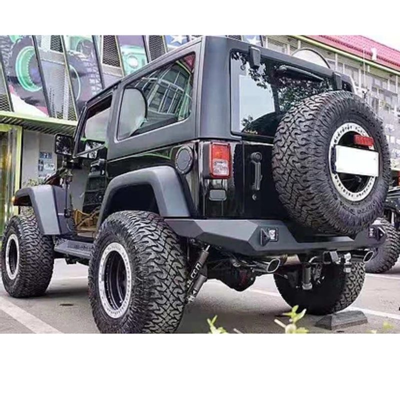 Jeep Wrangler JK Rear Bumper - Long Style Applied 1