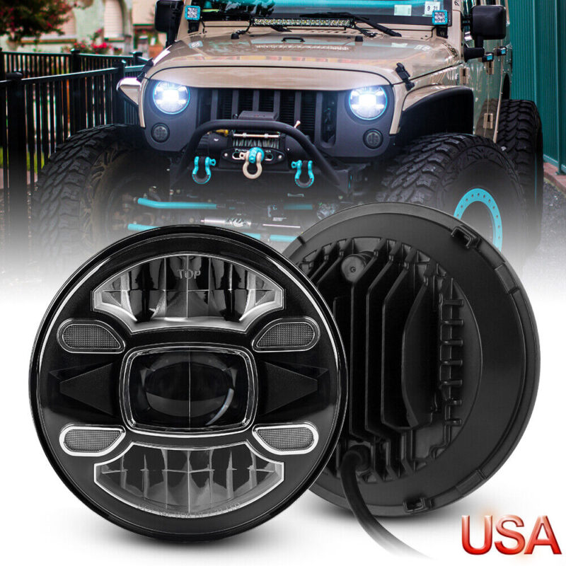 Jeep Wrangler CJ/TJ/JK 7″ LED Headlights - [SUPLIGHT] Product