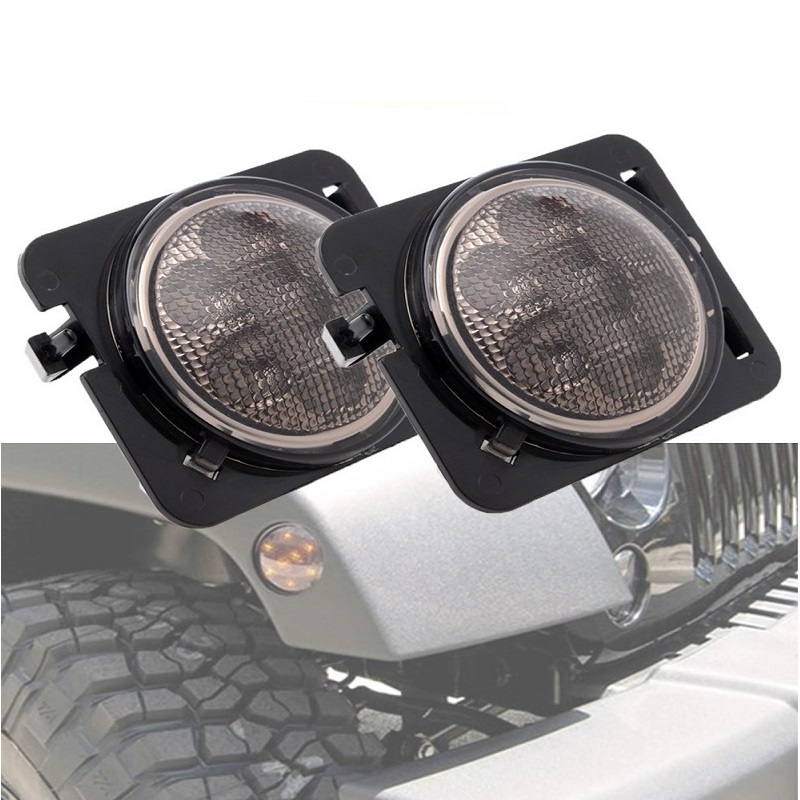 Jeep Wrangler JK Smoked LED DRL Fender Side Markers Product