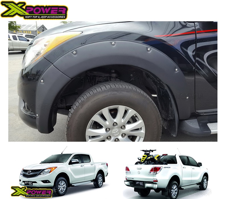 Mazda BT50 2012-2020 Fender Flares Product Applied Triple View