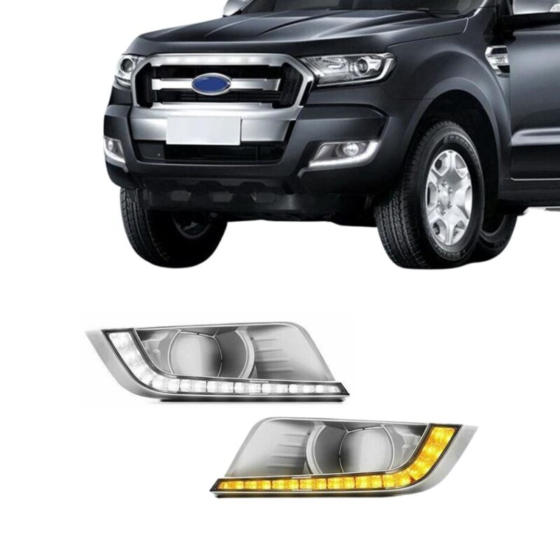 Ford Ranger T7 XLT-Limited 2016-2019 Front LED DRL Fog Lights Thumbnail