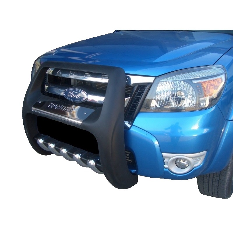 Image showing the Ford Ranger 2006-2011 Polyurethane Bull Bar Pasific installed on a Ford Ranger .