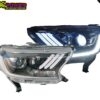 Ford Ranger Mustang Style Headlights Full LED DRL Lit