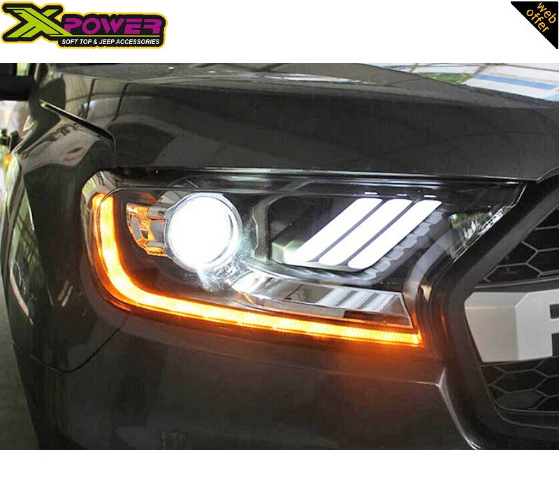 Ford Ranger Mustang Style LED Headlights Applied