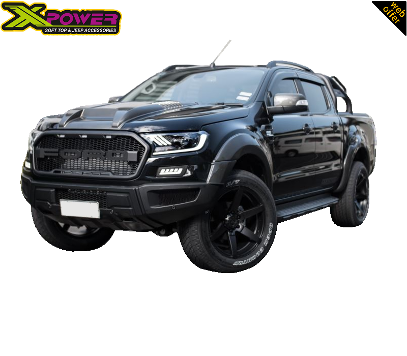Ford Ranger Mustang Style Headlights Full LED DRL Side View Day