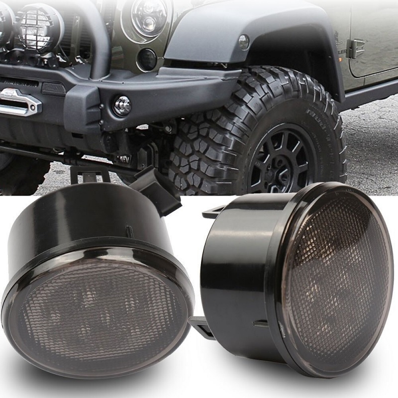 Jeep Wrangler JK LED Turn Signal Lights [Dark] Product