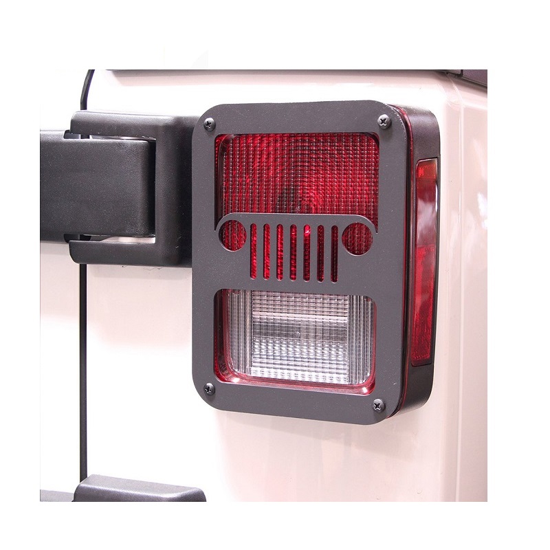 Jeep Wrangler JK Jeep-Face Taillight Covers Lights Off