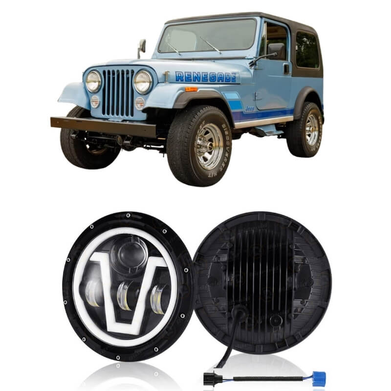 Jeep Wrangler CJ 7″ LED Headlights - [Avenger]