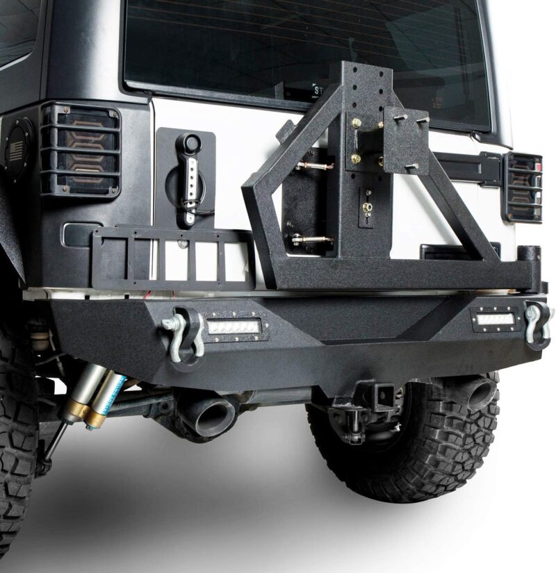 Jeep Wrangler JK Rear Bumper With Tire Carrier - Hook Applied 1