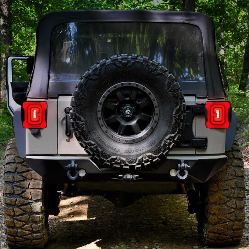 Jeep Wrangler JK Smoked LED Tail Lights - C Type Applied