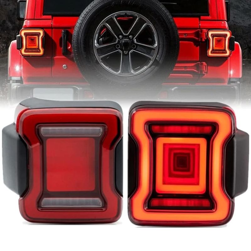 Jeep Wrangler JL LED Tail Lights [Square] Thumbnail