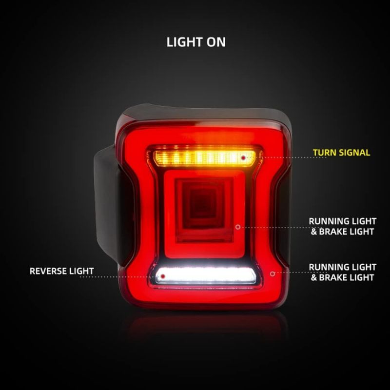 Jeep Wrangler JL LED Tail Lights [Square] Functions