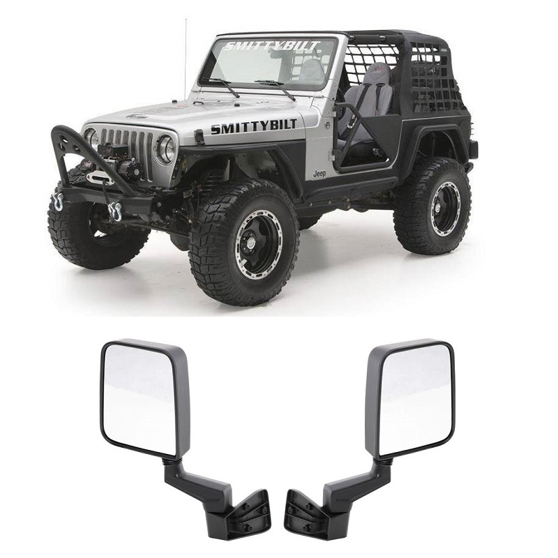 Jeep Wrangler TJ Half-Door Black Mirrors Thumbnail