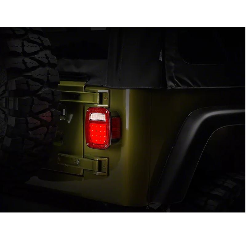 Jeep Wrangler CJ7/YJ/TJ LED Tail Lights - Flower Applied