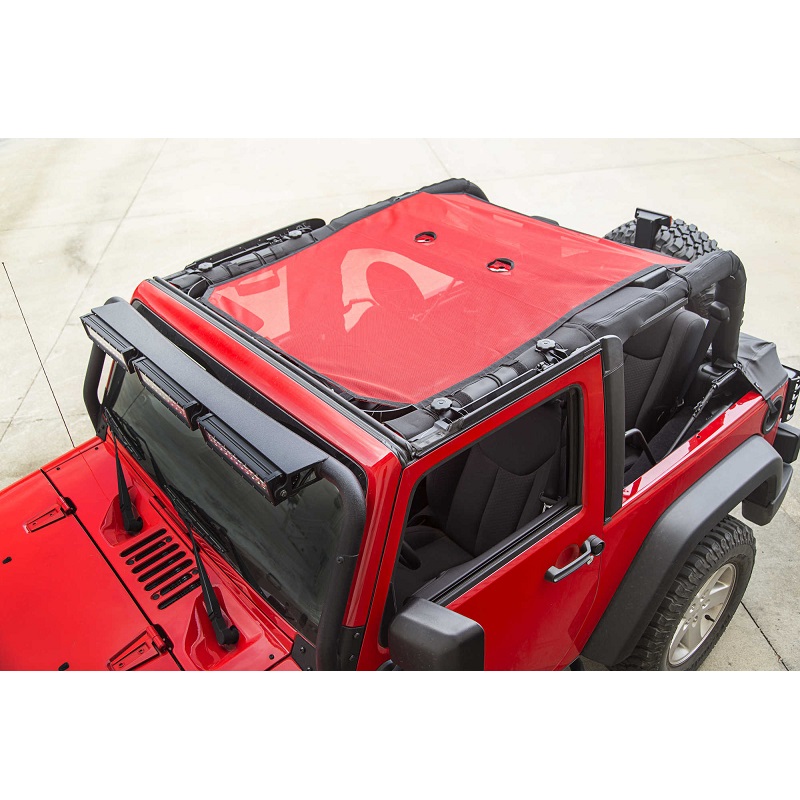Jeep Wrangler JΚ Red Mesh Bikini Top 4
