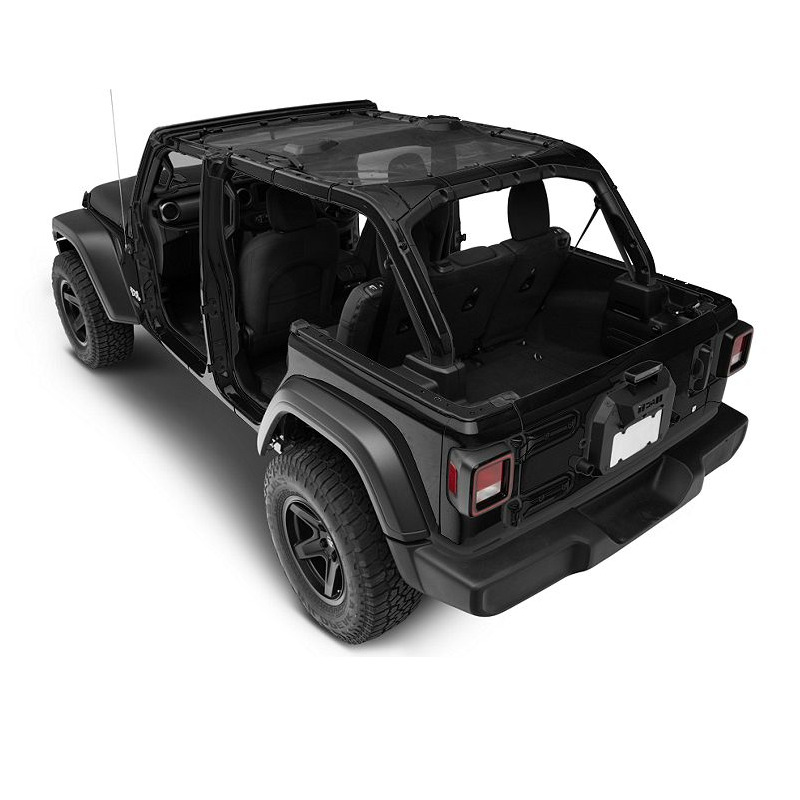 Jeep Wrangler JL 2018+ Interior Bikini Mesh Black Without Windshield Header x-power 4x4