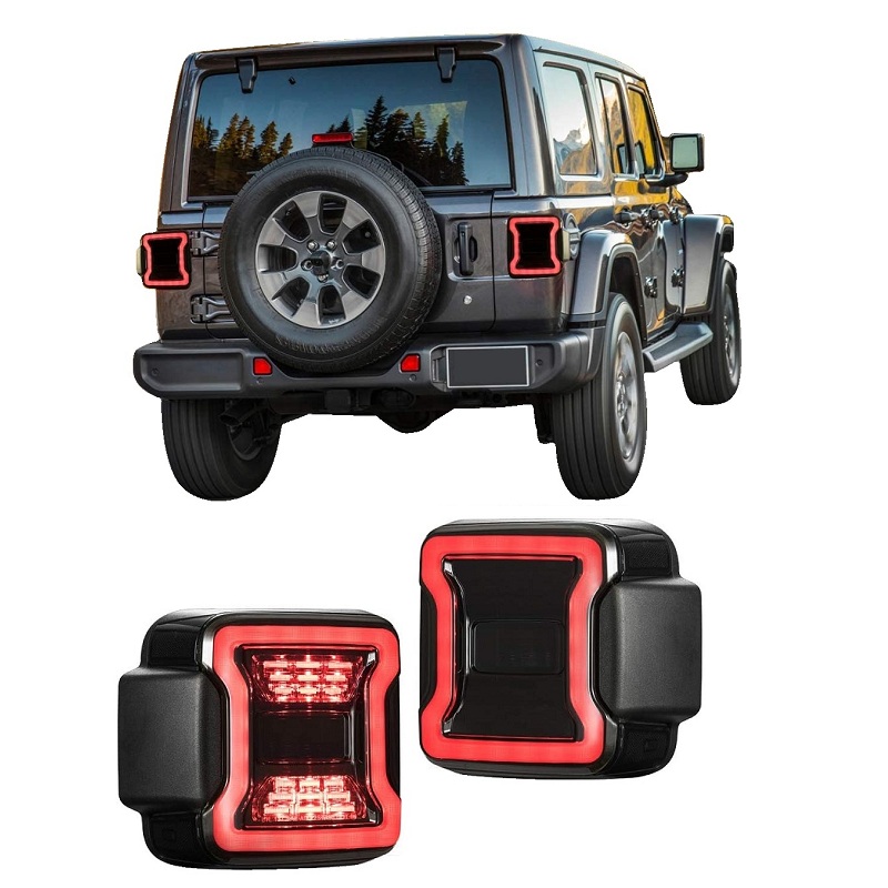 Jeep Wrangler JL Smoked LED Tail Lights [G1] Product