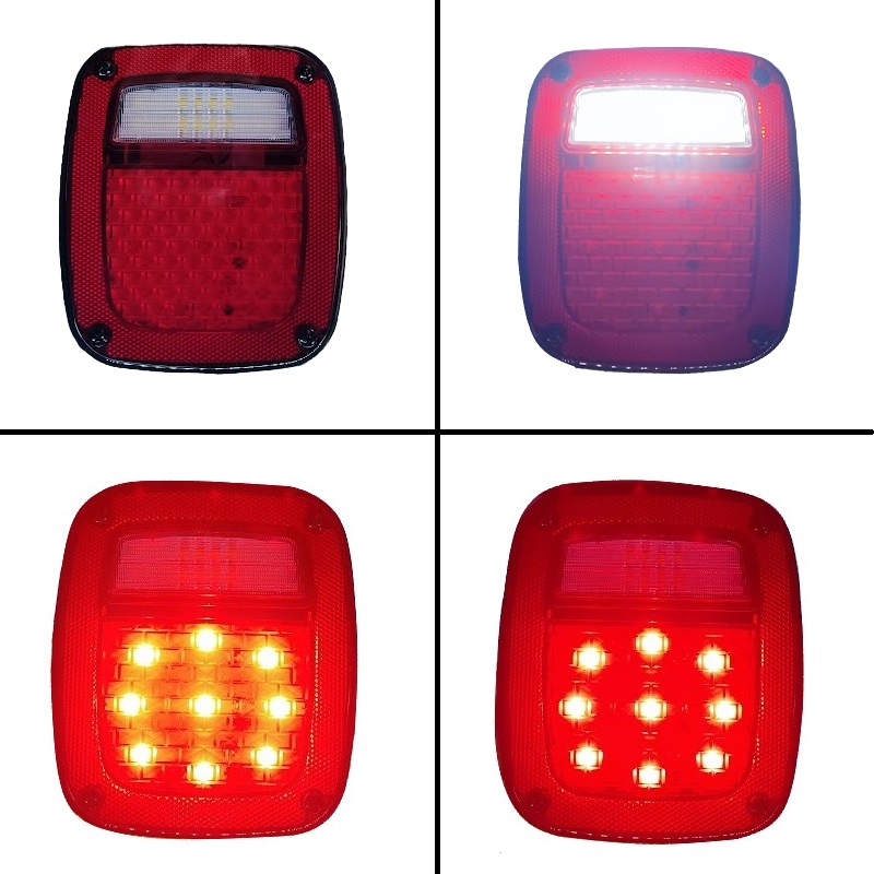 Jeep Wrangler CJ7/YJ/TJ LED Tail Lights [USA] Functions