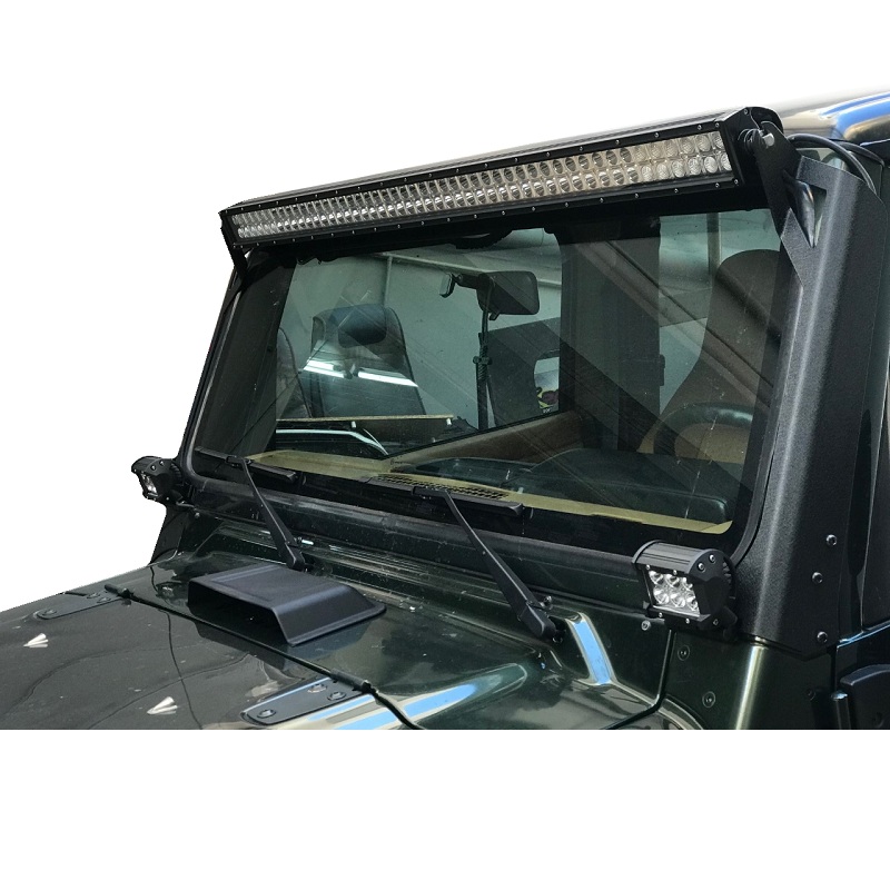 Jeep Wrangler TJ Mounting Brackets For 50″ LED Bar Applied 1