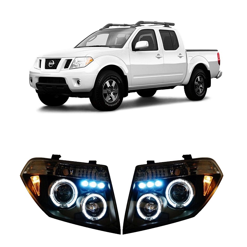 Nissan Navara D40 2005-2011 LED Headlights - Angel Eyes