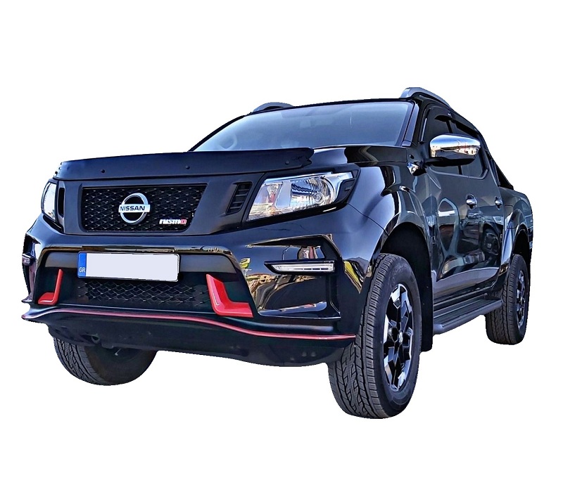 Far low view image of the Nissan Navara NP300 2015+ Front Grille - Type Nismo installed on a Nissan Navara