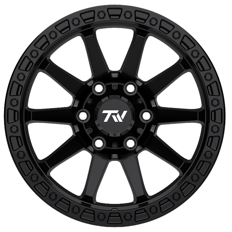 Product display photo of the Aluminum Wheels 17″ 6×139.7 - TW Wheels T21 Full Black