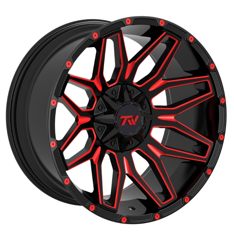Thumbnail / main presentation photo of the Aluminum Wheels 20″ 6×135/6×139.7 - TW Wheels T3 Lotus Red