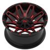 Aluminum Wheels 20″ 6×135/6×139.7 - TW Wheels T3 Lotus Red Side View