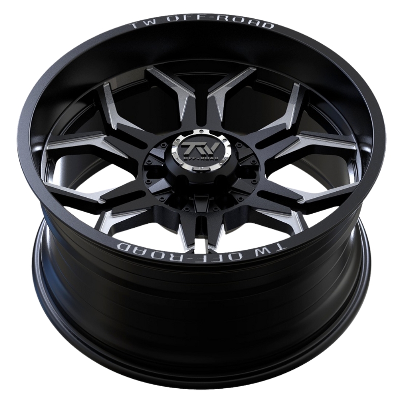 Aluminum Wheels 20″ 6×135/6×139.7 - TW Wheels TF1 Black Side View