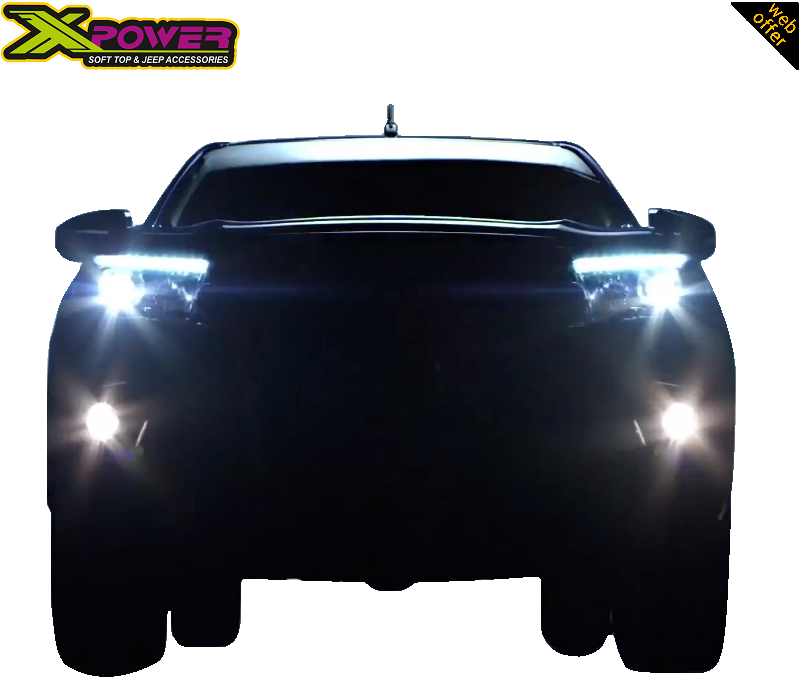 Toyota Hilux Full LED DRL Headlights Front View