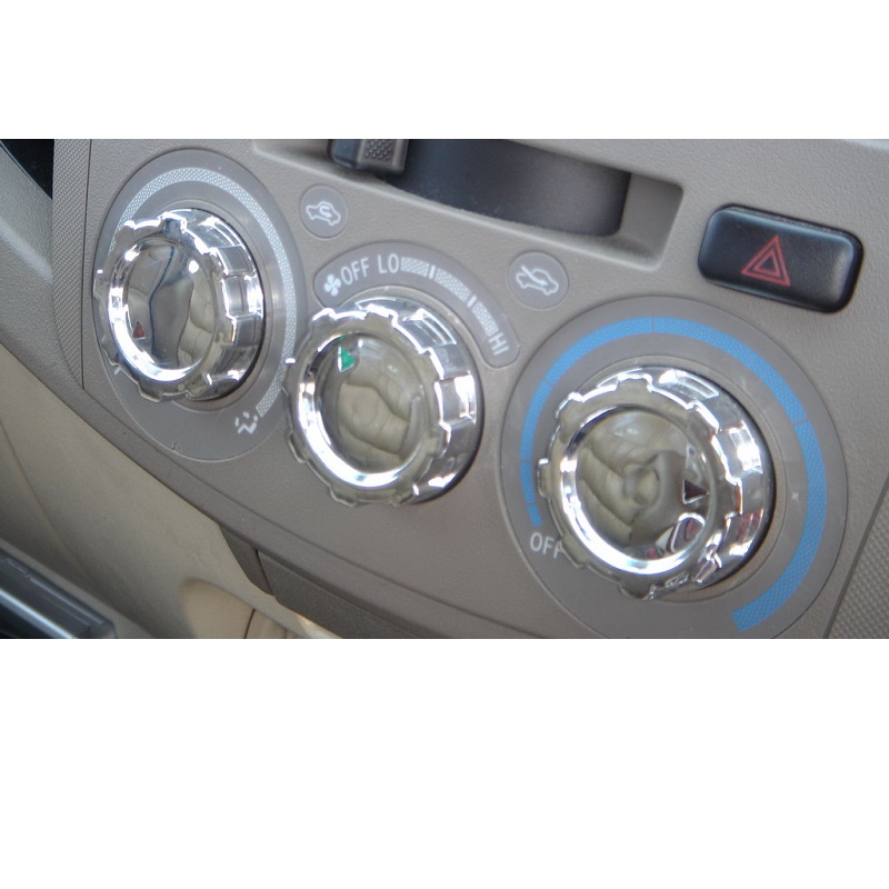 Image showing the Toyota Hilux Vigo 2005-11 AC Knob Covers installed