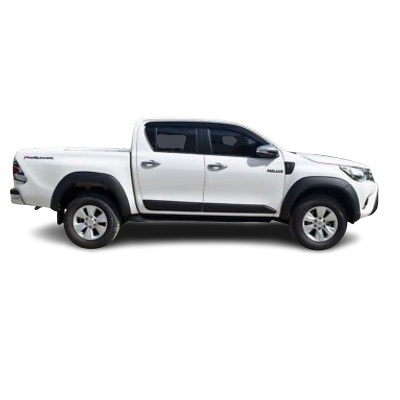 Toyota Hilux Revo, Rocco 2015-20 Side Body Cladding Front View Far Applied