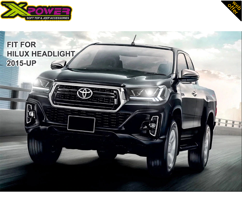 Toyota Hilux Full LED DRL Headlights
