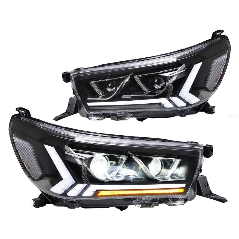 Toyota Hilux Full LED DRL Headlights On And Off
