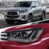 Toyota Hilux Full LED DRL Headlights Far And Zoomed View