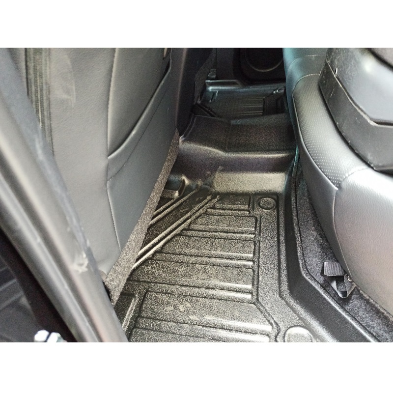 Toyota Hilux 2020+ OEM Floor Mats TPE rear piece top view.