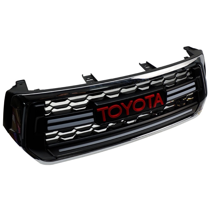 Side product image showing the Toyota Hilux Rocco 2018-20 Front LED Grille Toyota Logo