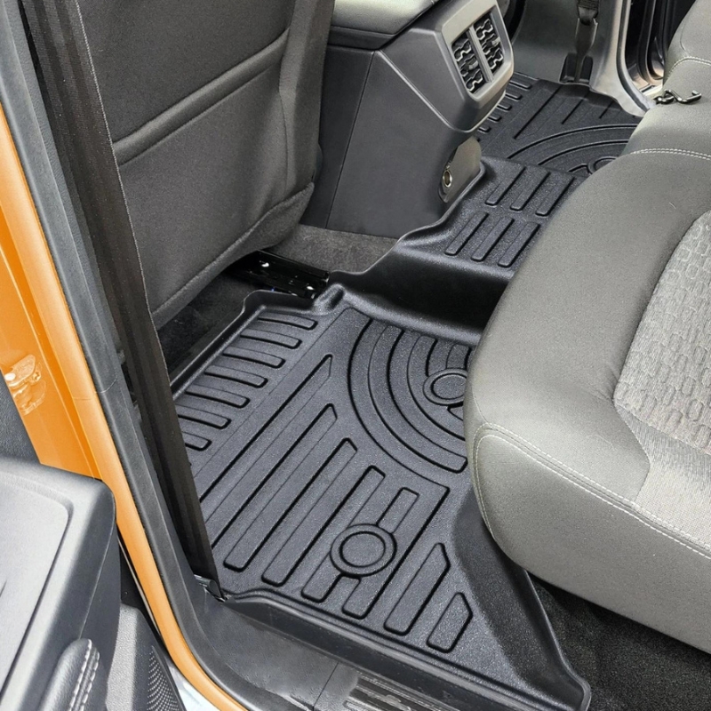 Volkswagen Amarok 2023+ TPE Floor Mats applied side view.