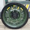 A front view of the Aluminum Wheels 17″ 6×139.7 - Black Rhino Abrams