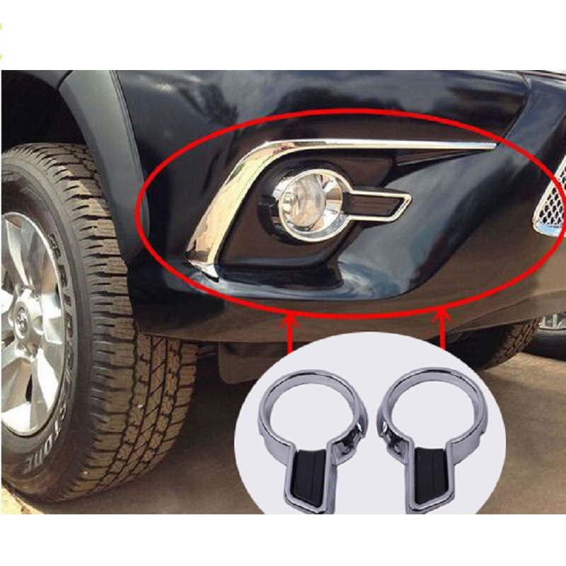 Image showing the Toyota Hilux Revo 2015-18 Fog Light Covers installed