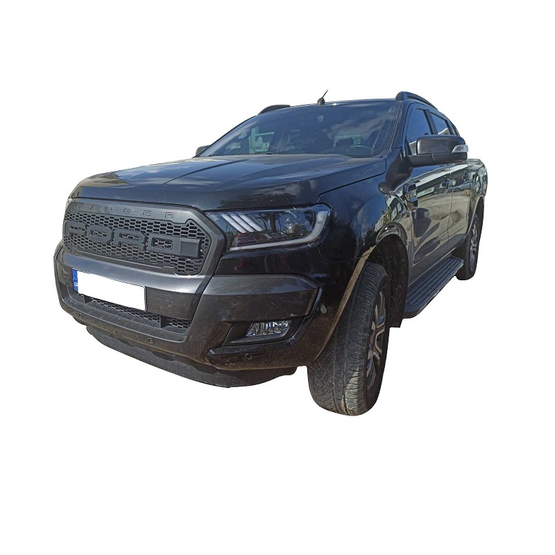 2-product image showing the Ford Ranger Mustang Style Headlights Full LED DRL and Ford Ranger T7 2016-19 Front Grille Mask