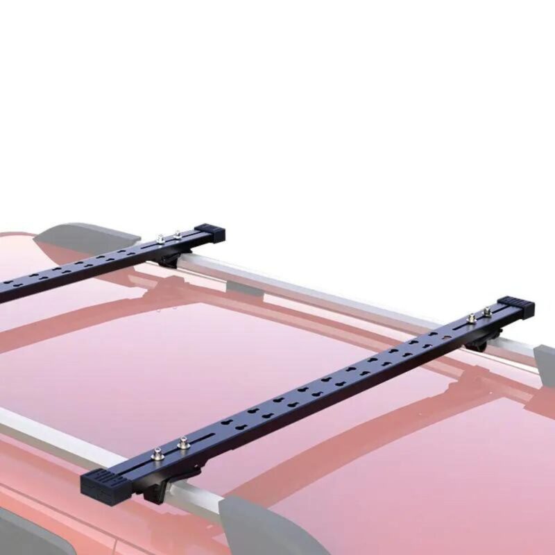 Top view with the Universal Adjustable Car Roof Rack Cross Bars - WildLand installed on other bars.