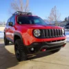 Left side view image of the Jeep Renegade lifted 40mm.
