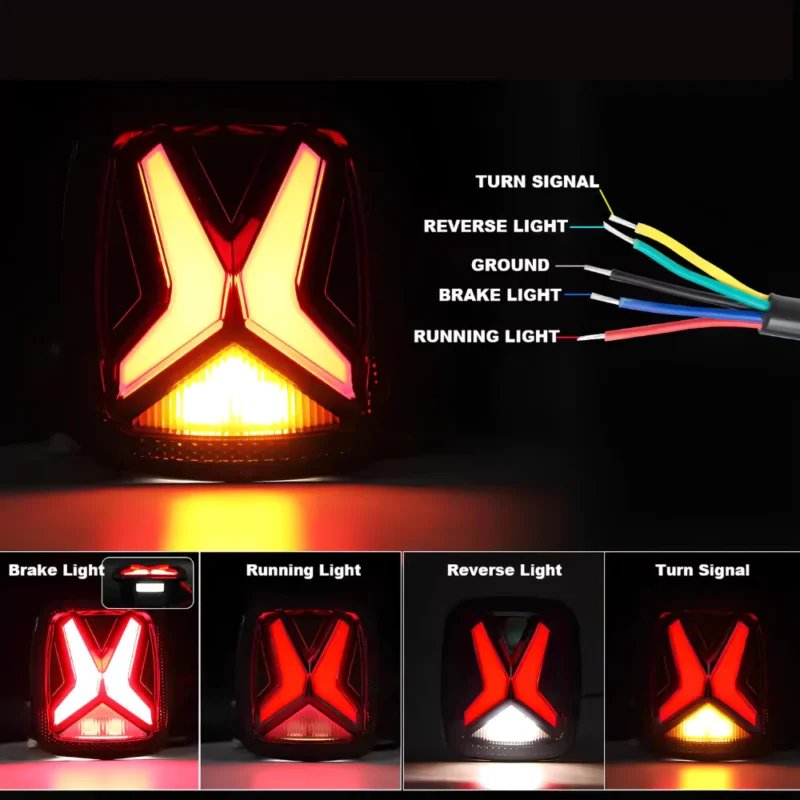 Image showing the lighting functions: Daytime Running Lights (DRL), turn signal, brake, license plate and reverse lights