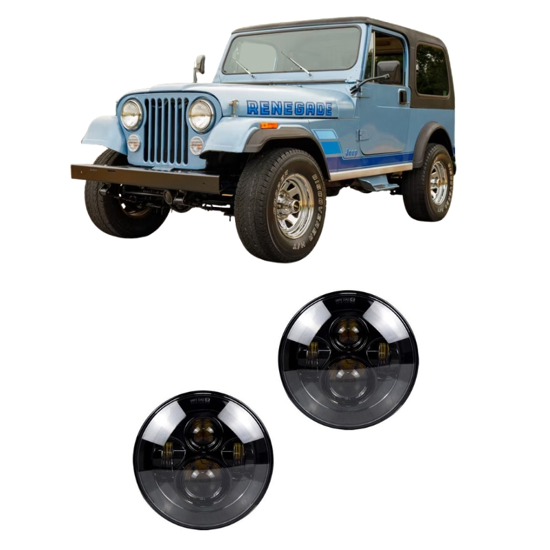 Jeep Wrangler CJ 7″ LED Headlights - [G1] Thumbnail