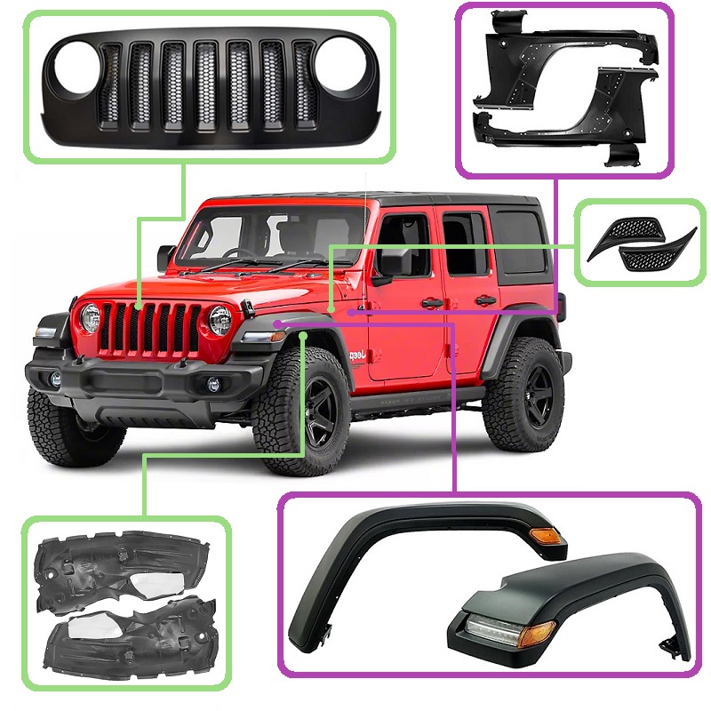 Jeep Wrangler JK Body Kit Components