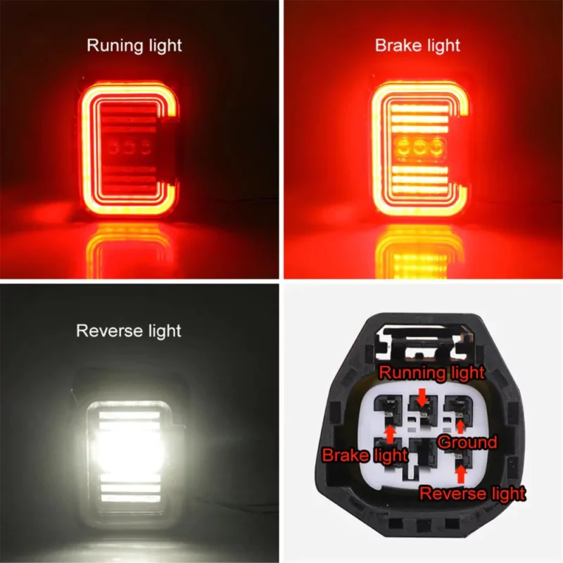 Image showing the lighting functions: Daytime Running Lights (DRL), turn signal, brake and reverse lights